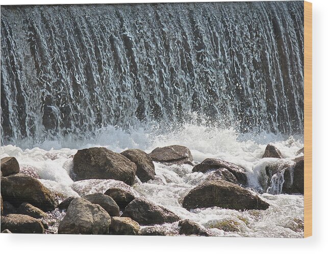 Dam Wood Print featuring the photograph Phelps Mill Dam by Penny Meyers