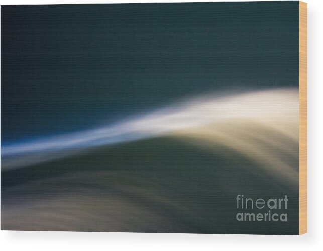 Clare Bambers Wood Print featuring the photograph Phosphorescence Wave by Clare Bambers