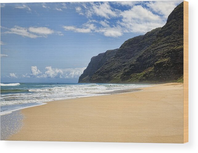 Polihale Wood Print featuring the photograph Polihale Beach by Kelley King