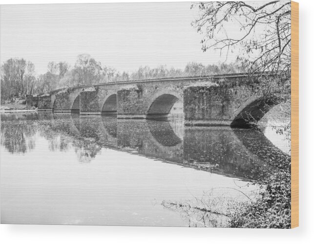 Bridge Wood Print featuring the photograph Ponte Buriano by Ralf Kaiser