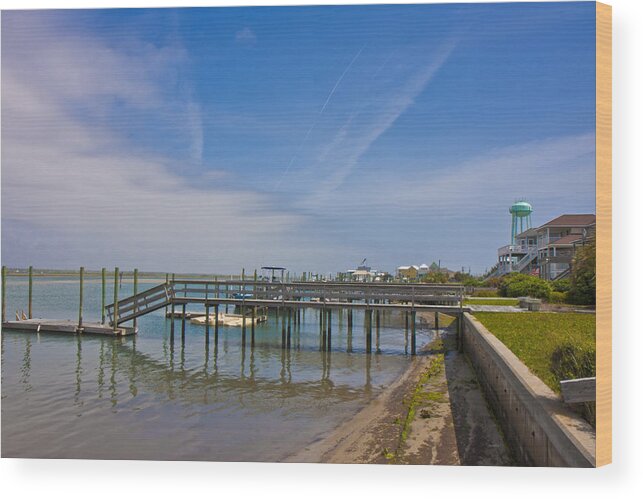 Topsail Wood Print featuring the photograph Quiet at the Sound by Betsy Knapp
