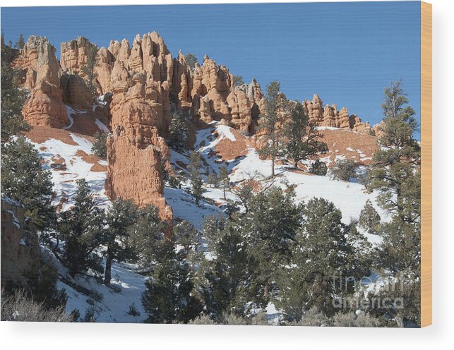 Red Canyon Wood Print featuring the photograph Red Canyon by Bob and Nancy Kendrick