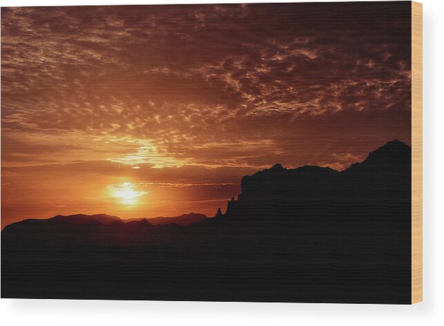 Sunrise Wood Print featuring the photograph Red Hot Sunrise by Saija Lehtonen