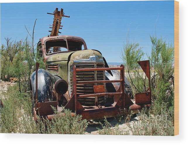 Utah Wood Print featuring the photograph Retired by Bob and Nancy Kendrick