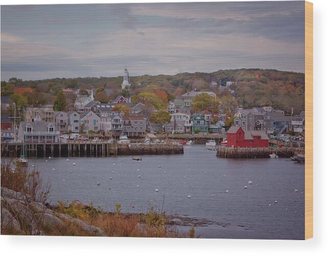 Rockport Wood Print featuring the photograph Rockport Harbor by Tom Singleton