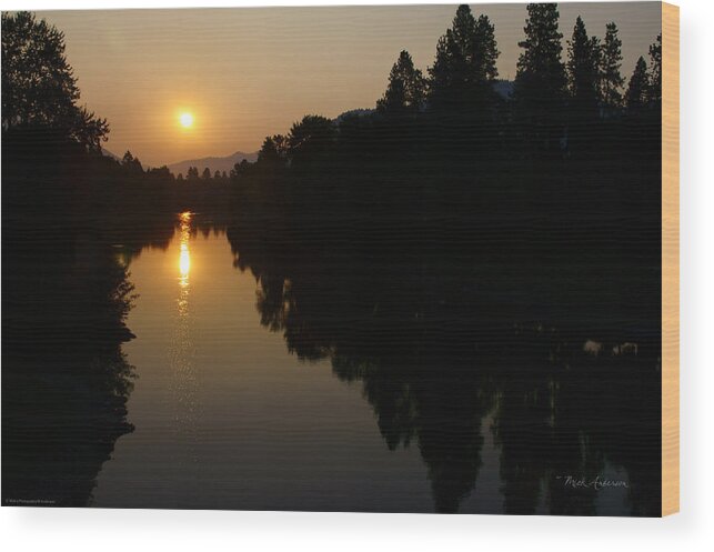 Rogue River Wood Print featuring the photograph Rogue September Sunrise 2 by Mick Anderson