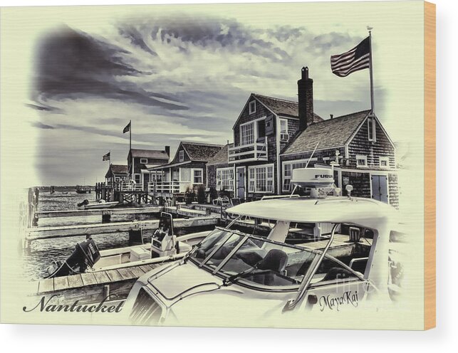 Nantucket Wood Print featuring the photograph Salem Street - Nantucket Harbor by Jack Torcello