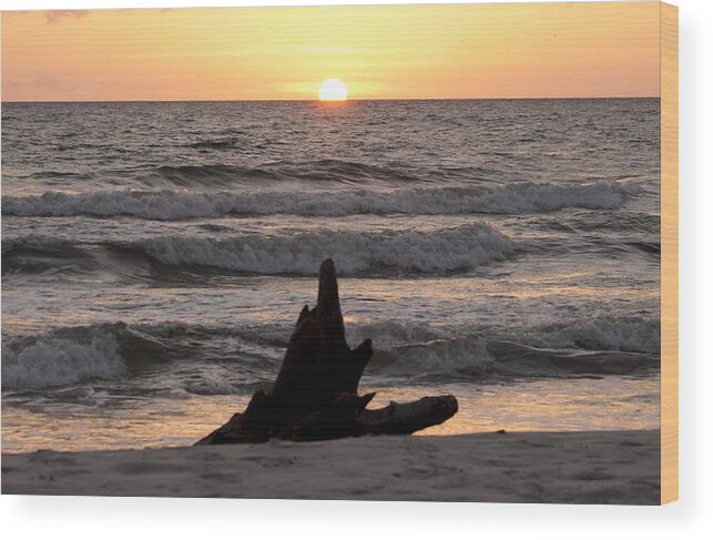 Sunset Wood Print featuring the photograph Serendipity Sunset by Judy Hall-Folde