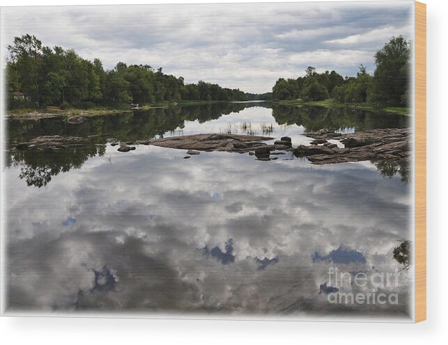 Reflection Wood Print featuring the photograph Sky in the Water by Cheryl Baxter