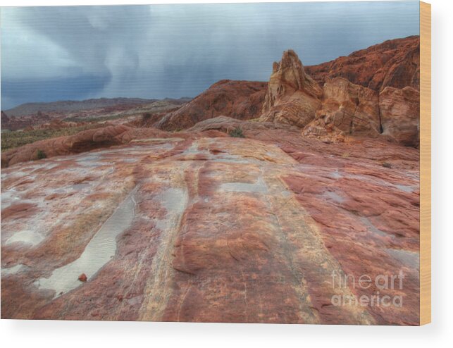 Sandstone Wood Print featuring the photograph Slickrock by Bob Christopher
