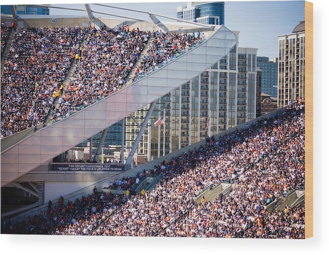Bears Wood Print featuring the photograph Soldier Field Crowd by Anthony Doudt