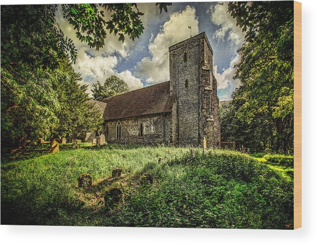 Church Wood Print featuring the photograph St Andrews Church by Chris Lord