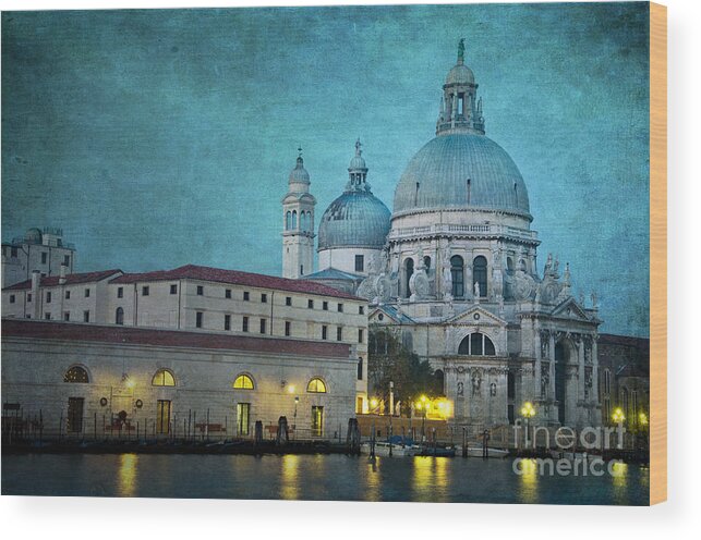 Venice Wood Print featuring the photograph St Maria della Salute from St Mark's by Marion Galt