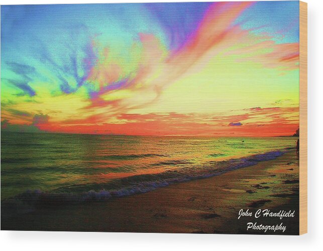 Florida Wood Print featuring the photograph St. Pete beach by John Handfield