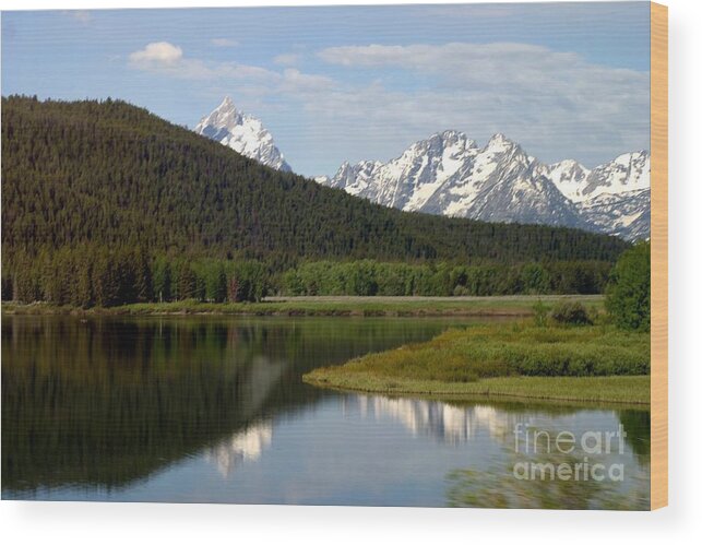 Grand Tetons Wood Print featuring the photograph Still Waters by Living Color Photography Lorraine Lynch