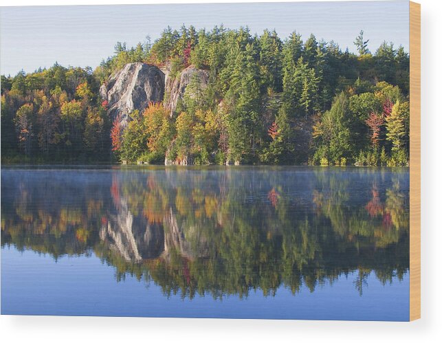 Cliff Wood Print featuring the photograph Stonehouse Pond by Larry Landolfi