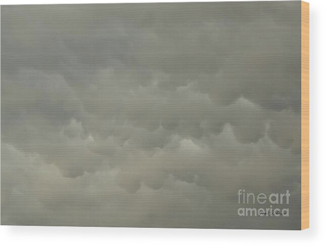 Clouds Wood Print featuring the photograph Storm clouds by Yumi Johnson