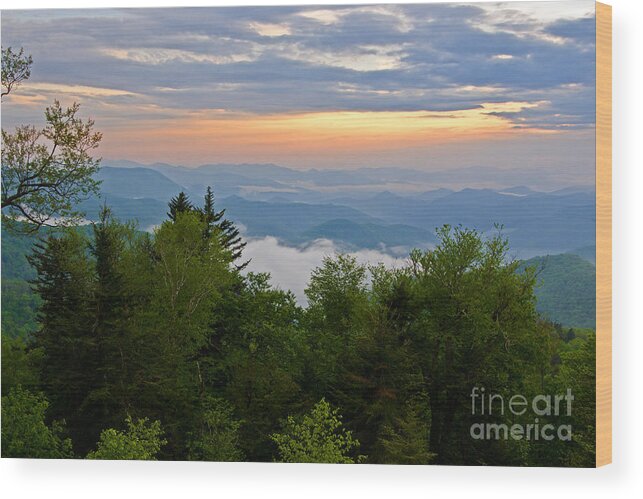 Sunset Wood Print featuring the photograph Stormy Sunset by Bob and Nancy Kendrick
