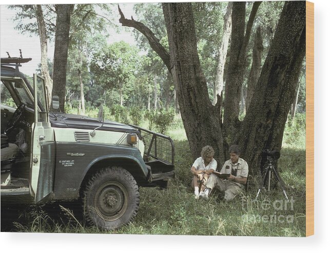 Kenya Wood Print featuring the photograph Taking Notes In Kenya, East Africa by Greg Dimijian