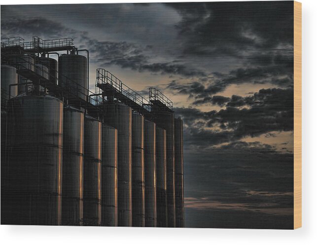 Beer Wood Print featuring the photograph Tanks by Alan Norsworthy