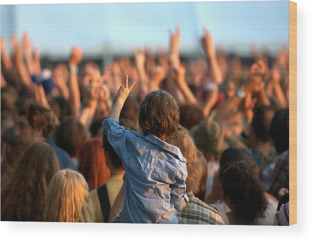 Children At Rock Concerts Wood Print featuring the photograph Teach Your Children by Jeff Ross