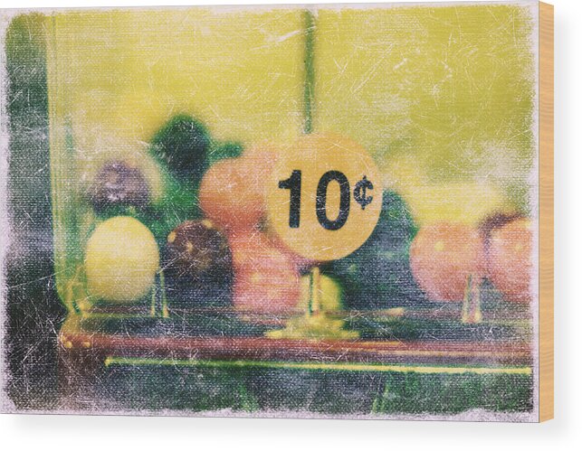 Candy Machine Wood Print featuring the photograph Ten cent candy by Toni Hopper