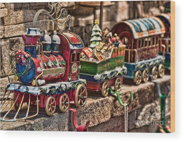 Christmas Express Wood Print featuring the photograph The Christmas Express by Eddie Yerkish
