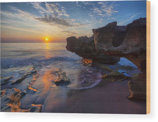 Landscape Wood Print featuring the photograph The Cliffs of Florida by Claudia Domenig