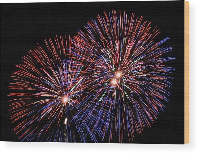 Fireworks Wood Print featuring the photograph The Eyes Have It by Chris Anderson