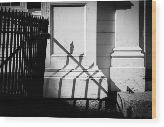 Architecture Wood Print featuring the photograph Iron fence by Vintage Pix