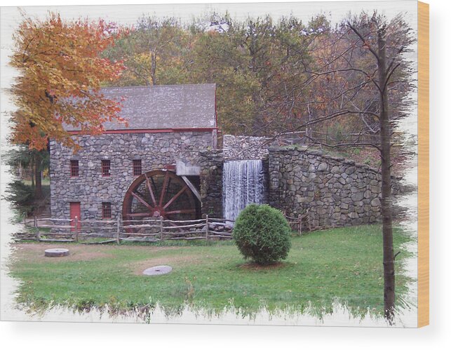 Gris Mill Wood Print featuring the photograph The Gris Mill by Kim Galluzzo Wozniak