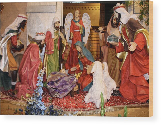 Christian Animate Scene Wood Print featuring the photograph The Love Of The Lamb by Terry Wallace