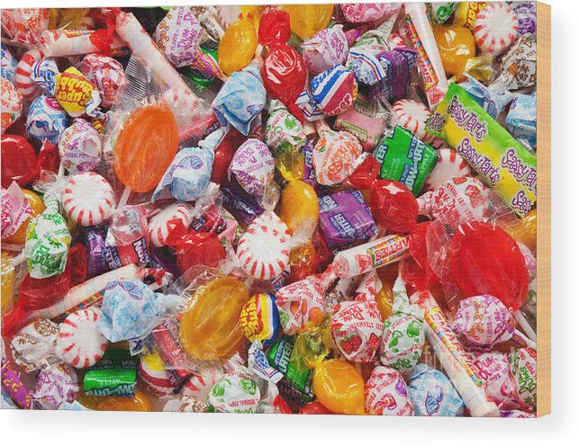 Candy Wood Print featuring the photograph The Sugar Rush 2 by Andee Design