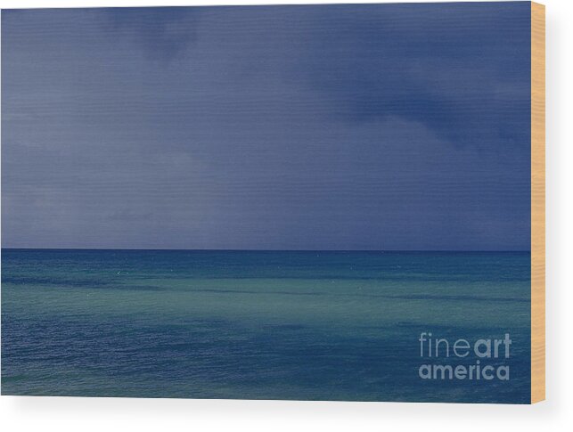 Ocean Wood Print featuring the photograph The Weather is changing by Heiko Koehrer-Wagner