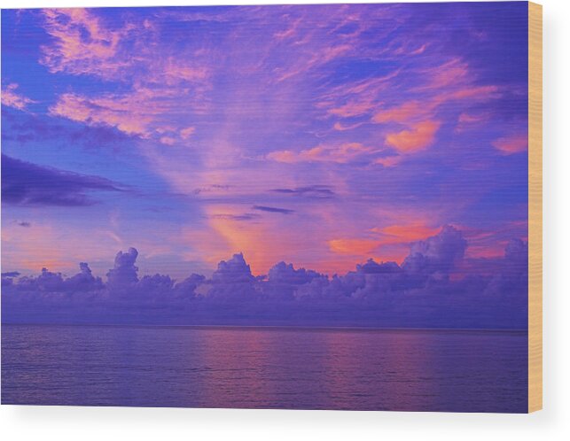 St Lucia Wood Print featuring the photograph Tropical Sunset 3- St Lucia by Chester Williams