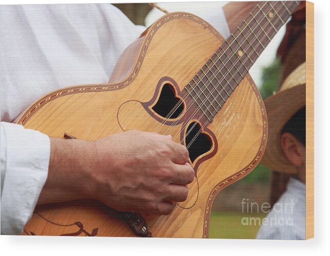 Typical Wood Print featuring the photograph Typical Azores guitar by Gaspar Avila