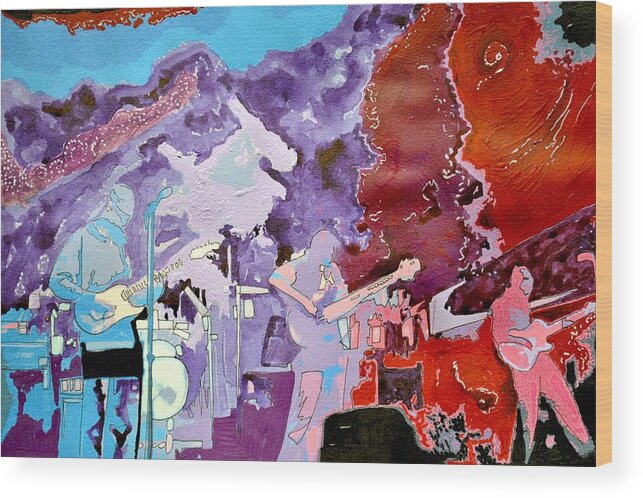 Music Wood Print featuring the painting Umphreys Trip by Patricia Arroyo