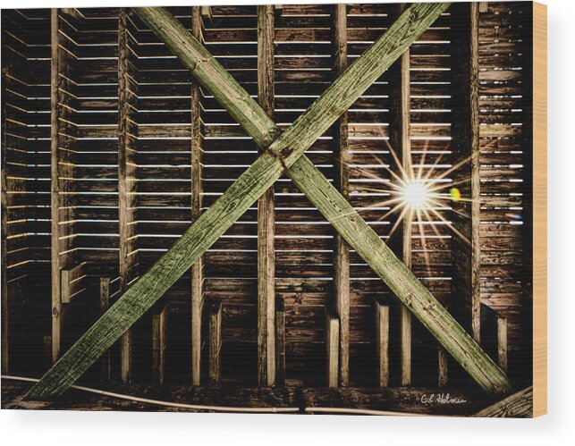 Pier Wood Print featuring the photograph Under The Pier by Christopher Holmes
