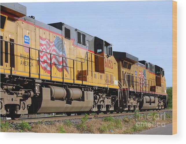 Train Wood Print featuring the photograph Union Pacific Train by Anjanette Douglas