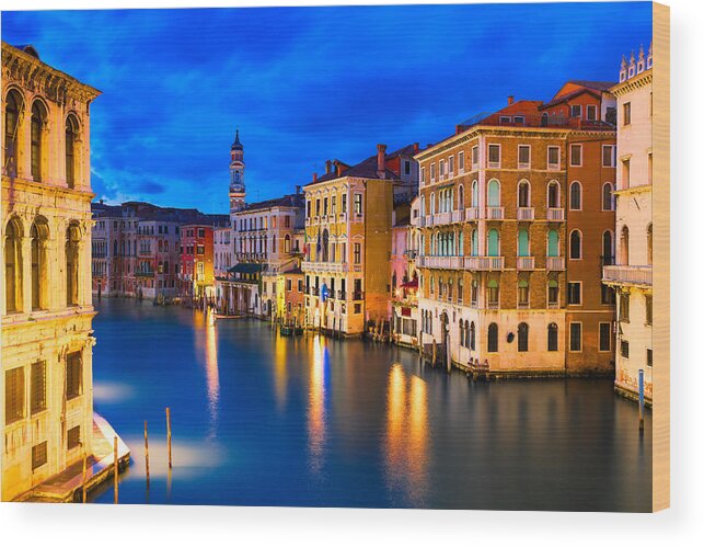 Architecture Wood Print featuring the photograph Venice 01 by Tom Uhlenberg