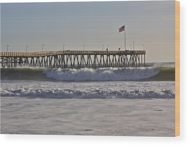 Ocean Wood Print featuring the photograph Ventura Pier by Diana Hatcher