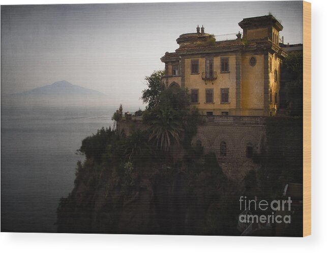 Sorrento Wood Print featuring the photograph Vesuvius from Sorrento by Doug Sturgess