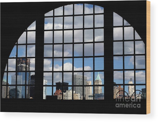 New York Wood Print featuring the photograph View of Manhattan by Leslie Leda