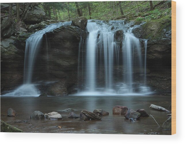 Waterfall Wood Print featuring the photograph Waterfall On Flat Fork by Daniel Reed