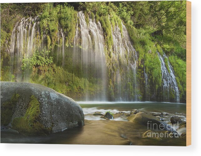 Water Photography Wood Print featuring the photograph Weeping Wall by Keith Kapple