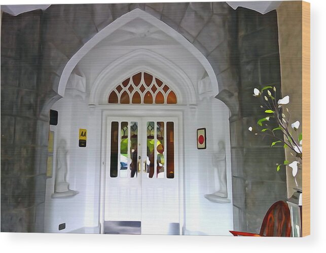 Door Wood Print featuring the photograph Welcome to the Manor by Norma Brock