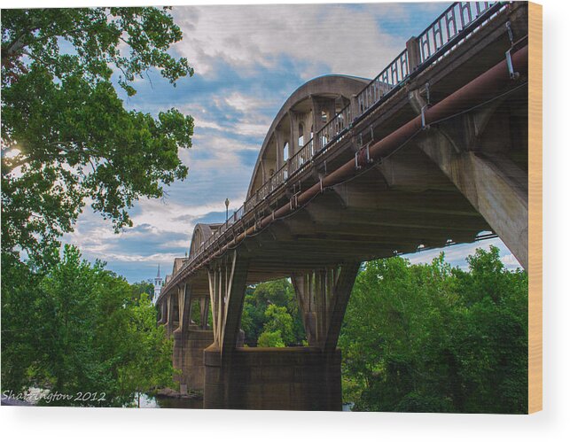 Bridges Wood Print featuring the photograph Wetumpka Bridge by Shannon Harrington