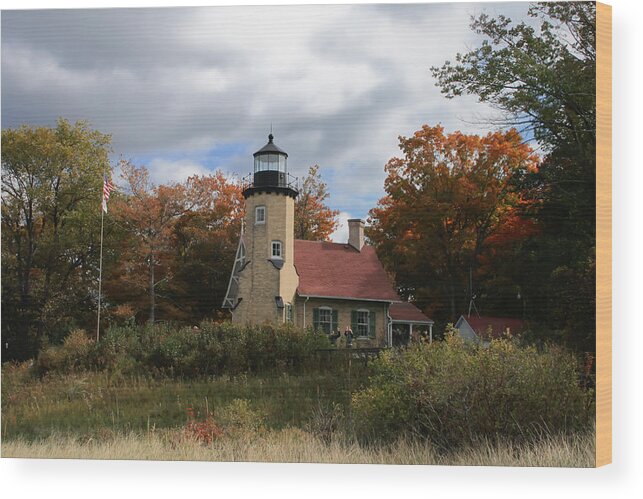 Lighthouse Wood Print featuring the photograph White River Lighthouse by Richard Gregurich