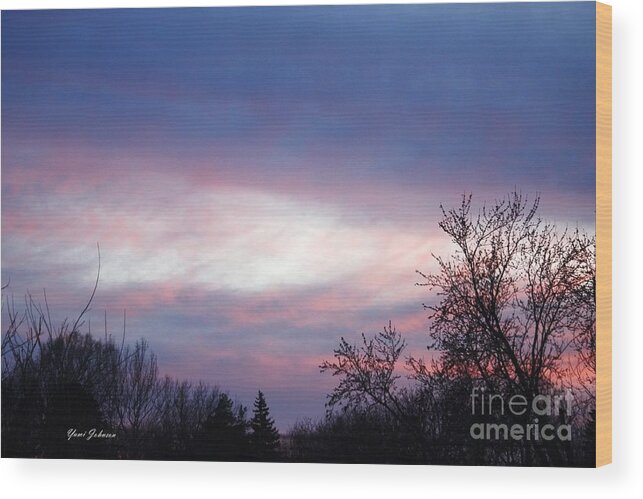 Sunset Wood Print featuring the photograph Winter Sunset by Yumi Johnson