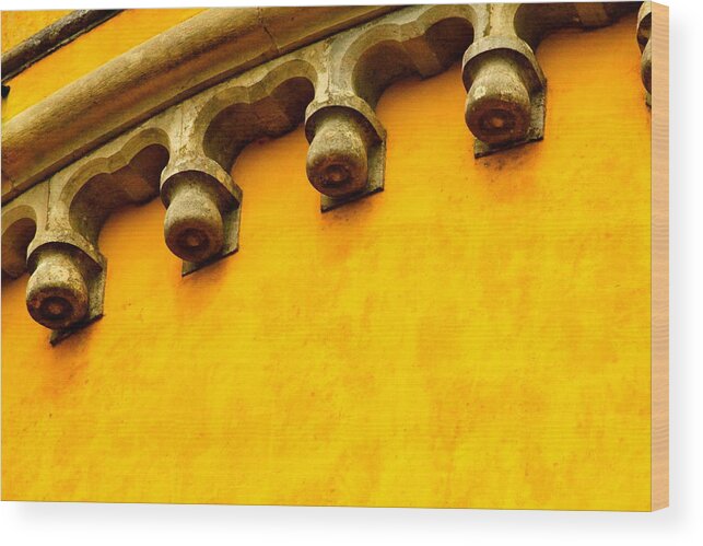 Portugal Wood Print featuring the photograph Yellow Castle by Michael Cinnamond